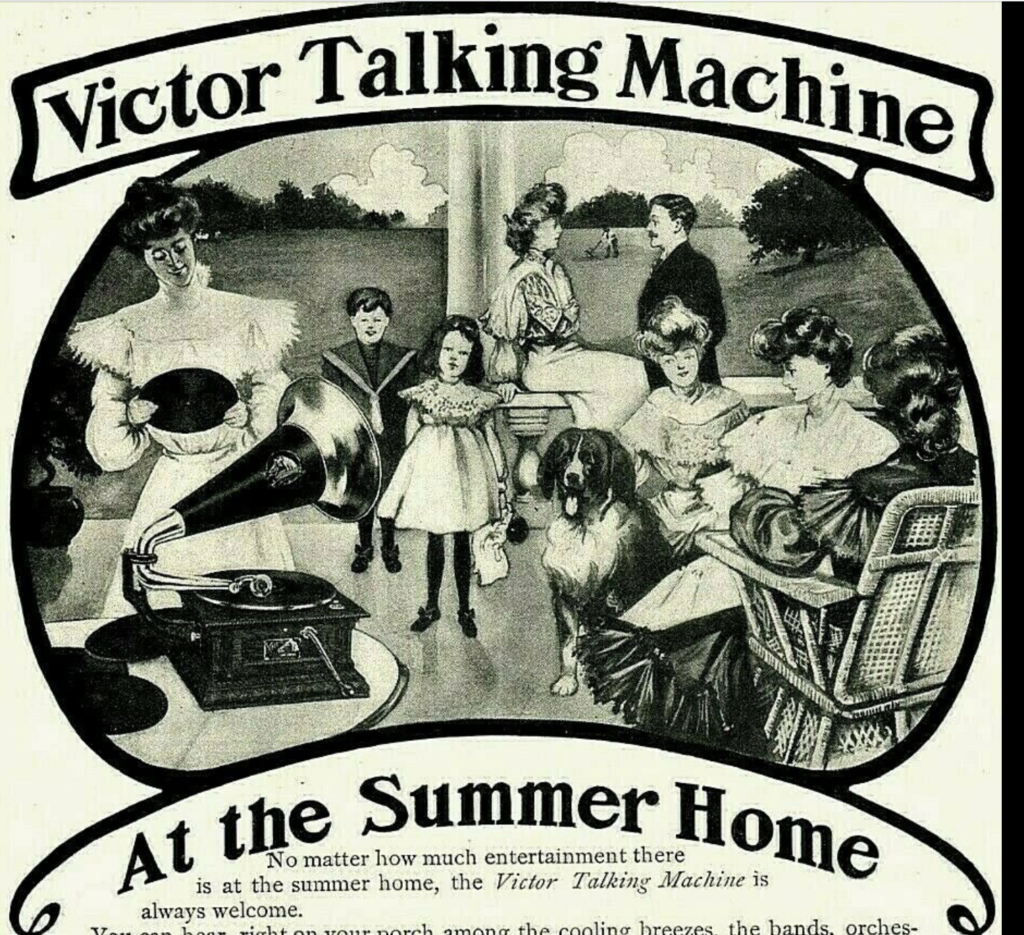 Victor gramophone. “At the summer home” 1904